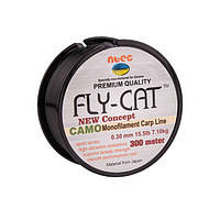 Волосінь NTEC Fly Cat Camo Monofilament Carp Line 300м, Ø0.30мм, 15.5 lb/7.1 кг