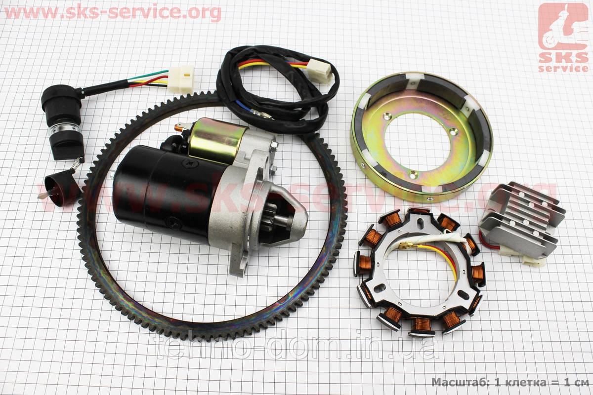 Комплект для переобладнання на електростартер мотоблока з двигуном 178F