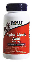 Універсальний антиоксидант NOW Foods Alpha Lipoic Acid 100 mg 60 caps