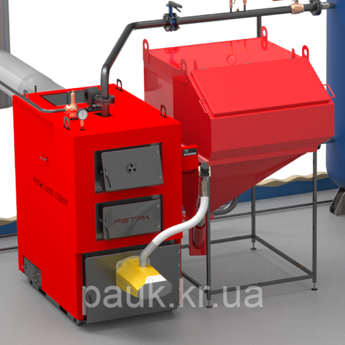 Твердопаливний котел 80 кВт РЕТРА-4МCombi, котел промисловий з факельним пальником