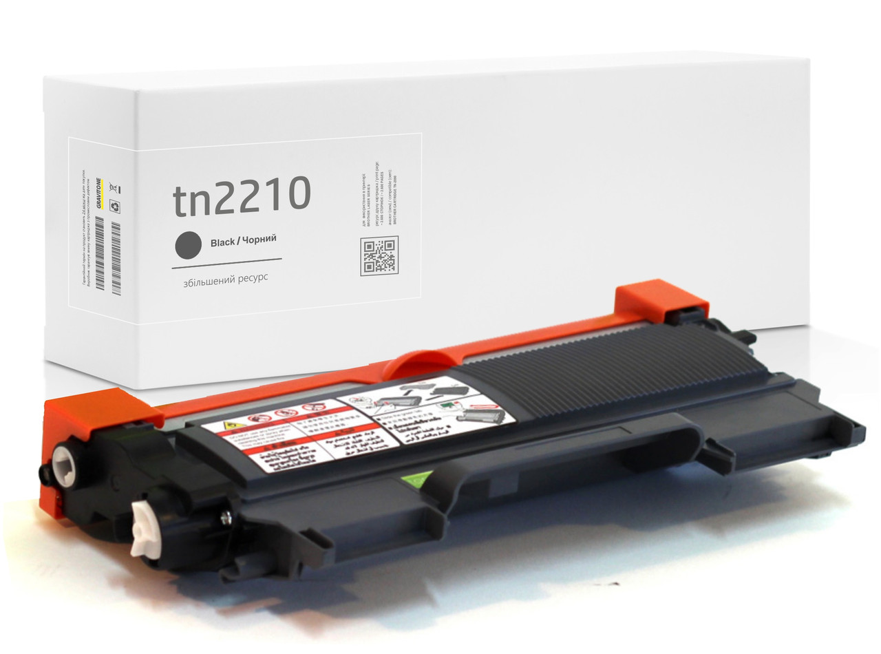 Сумісний Картридж Brother TN2210 (TN-2210) , XL збільшений ресурс (2.600 стор.), аналог від Gravitone, фото 1