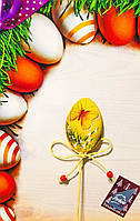Великодні яйця декор на паличці. 5 різновидів. Великодній декор на паличці, Пасхальні яйця на паличці з принтом #5