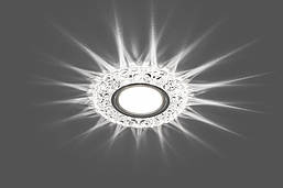 Декоративний вбудований світильник Feron 7095 3 W MR16 з LED-підсвіткою (15 LED 2835SMD 4000K)