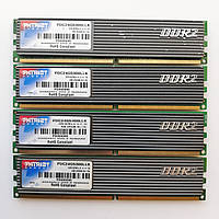 Комплект оперативной памяти Patriot DDR2 8Gb (4*2Gb) 667MHz PC2 5300U CL4 (PDC24G5300LLK) Б/У