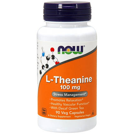 NOW Foods L-Theanine 100 mg 90 VCaps, фото 2