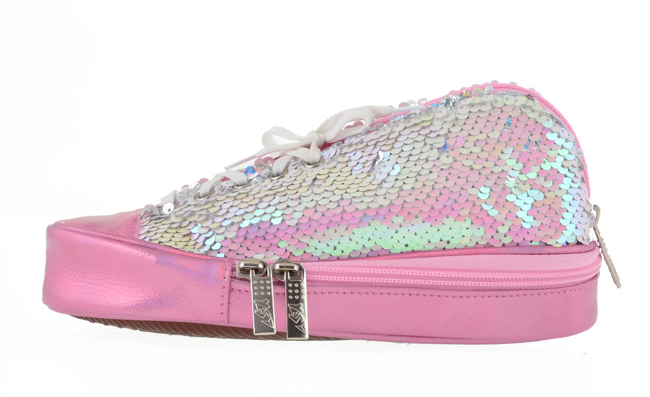 Пенал м'який YES TP-24 "Sneakers with sequins" pink