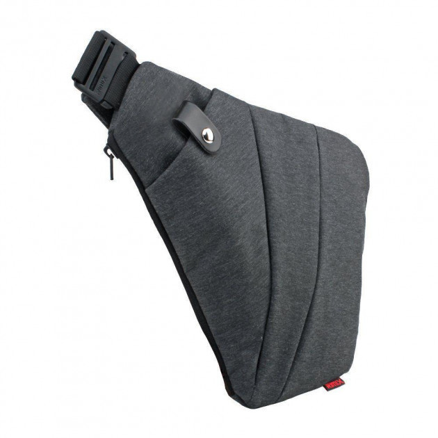 Сумка-кобура через плече CrossBody A101, сіра, фото 1