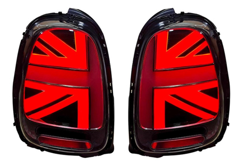 Фонари Mini Cooper F55 F56 F57 тюнинг led оптика Union Jack (красно - черная) - фото 3 - id-p936007735