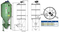 Вертикальний змішувач комбікорму FAM/FAV