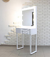 Місце візажиста Alita ДСП Біле ручка Кругла 10 ламп, 800 мм (Markson TM)