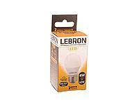 LED Лампа LEBRON L-G45 4W Е14 3000 K 320LM м'яке світло 00-10-23