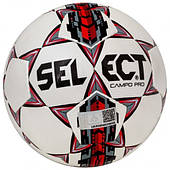 М'яч футбольний SELECT Campo Pro (біло-червоний, розмір 4)