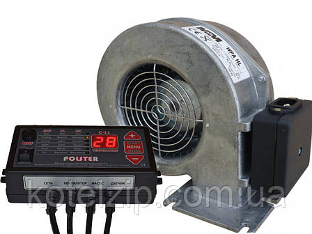 Автоматика для котла Polster C-11 + Вентилятор для котла WPA-X2 "М+М", фото 1