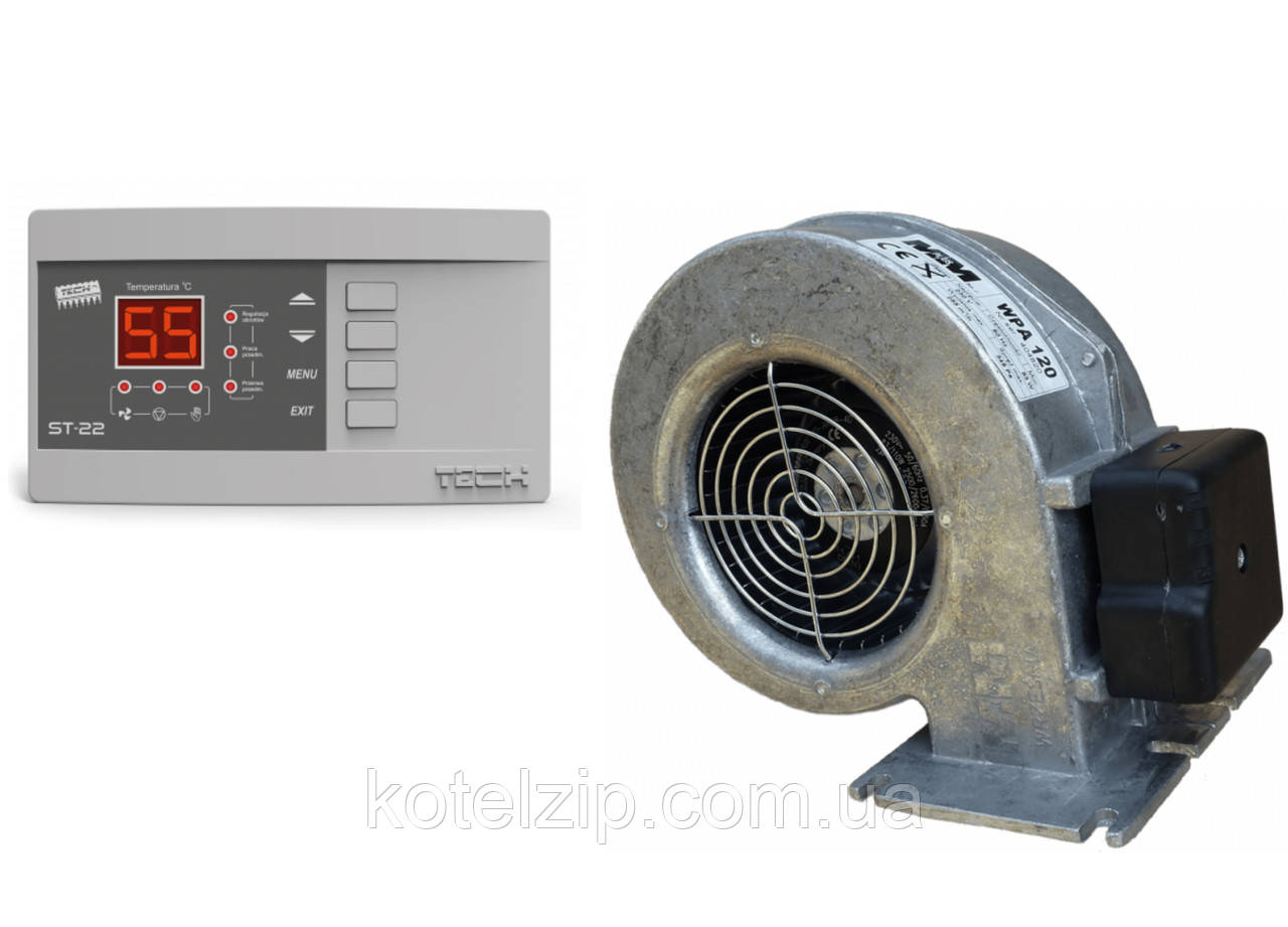 Автоматика для котла Tech ST-22 + вентилятор WPA120 (Комплект, Польща)