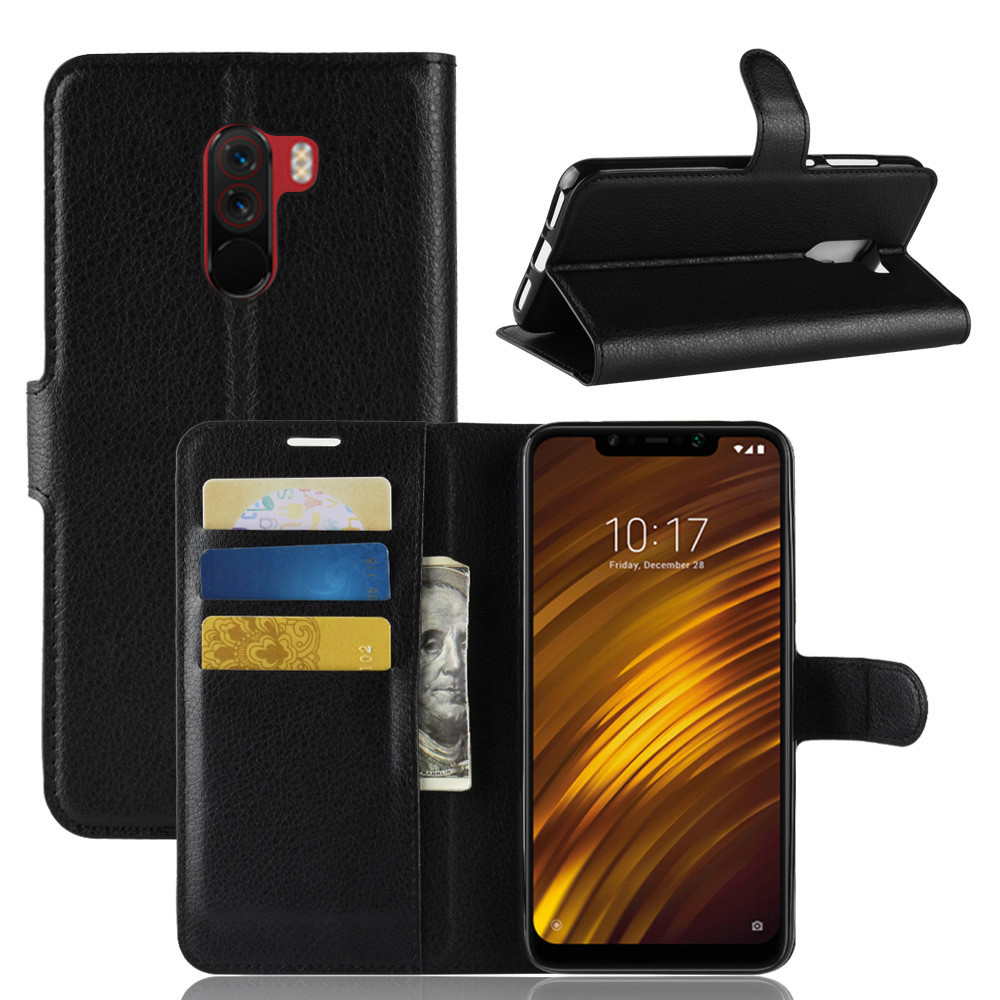 Чохол-книжка Litchie Wallet для Xiaomi Pocophone F1 Чорний