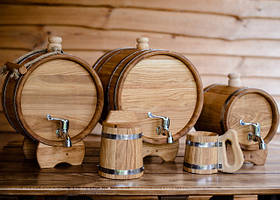 ЖБАНИ ДУБОВІ ДЛЯ НАПОЇВ ГОРИЗОНТАЛЬНІ