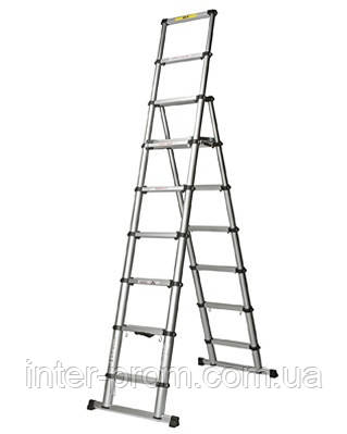 Драбина телескопічна 2,35 м ШТОК (без сумки), фото 1