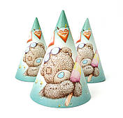 Ковпак святковий 15 см, "Ведмедик Тедді"