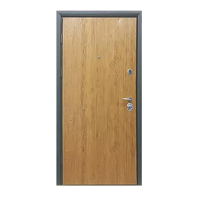 Вхідні металеві броньовані двері Сруб коричневий (серія «Котедж»), фото 2