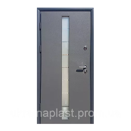 Вхідні металеві броньовані двері Грей-Глас (серія «Котедж»)