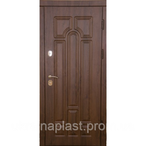 Вхідні металеві броньовані двері Арка дуб бронзовий вулиця (серія «ВіП+»)
