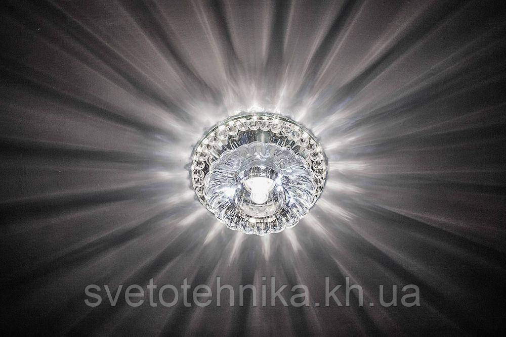 Точечный светильник с кристаллом K9 Feron JD125 G-4 прозрачный - фото 1 - id-p98431055
