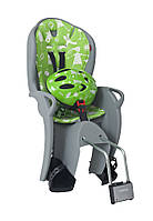 Комплект велокресло детское Hamax Kiss серое/зеленое + шлем