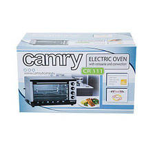 Електродуховка ( гриль, конвекція, веретено) Camry CR 111 45 л, сріблястий, фото 4