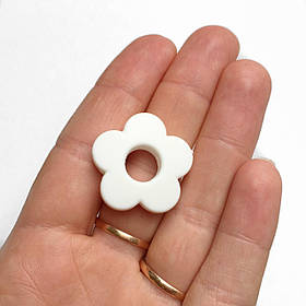 Квіточок звичайний (білий) намистини з харчового силікону