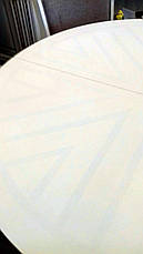 Круглий стіл для вітальні або кухні в класичному стилі Мадрид Sof, колір білий, фото 5