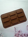 Ботончик 9 прямокутників силіконова форма для випікання, фото 2