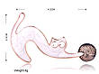 Брошка біла кішка ювелірна біжутерія, фото 2