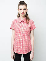 Рубашка для официанта женская клетчатая красная Atteks - 02314