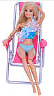 Крісло розкладне для ляльки Барбі, рожеве, фото 3