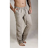 Штани чоловічі льон 52 48 50 54 56 58/літні/льняні штани на літо для чоловіків/, фото 2