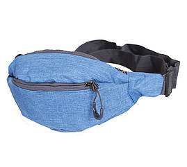 Чоловіча текстильна сумка на пояс Y302-12SBLUE блакитна