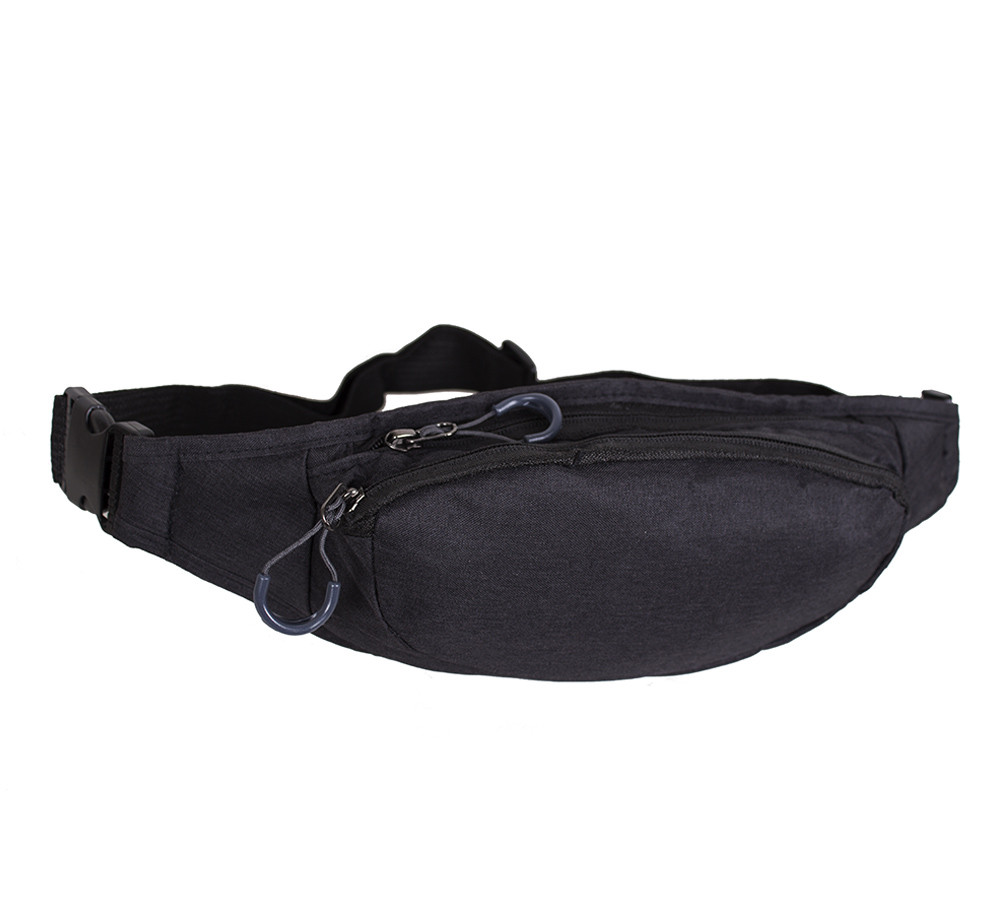 Чоловіча текстильна сумка на пояс Y319-10Black1 Чорна
