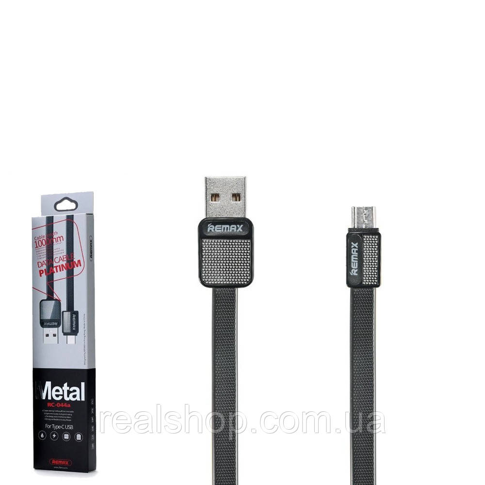 Кабель microUSB Remax Platinum RC-044m 1m чорний