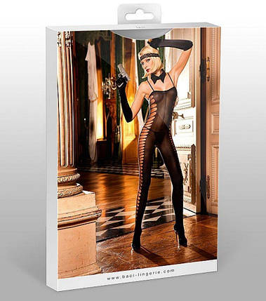 Эротический комбинезон Sheer Jacquard Bodystocking от BACI Lingerie all Оригинал, фото 2