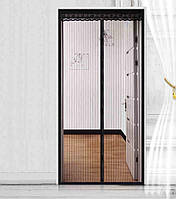 Москитная сетка с магнитами Magic Mesh на двери 100x210 см Черной (SUN3850)