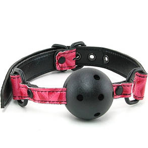 Элегантный кляп на ремешке для БДСМ и ролевых игр Sinful Ball Gag Pink от NS Novelties all Оригинал, фото 2