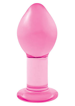 Анальна пробка NS Novelties Crystal Premium Glass Large Pink all Оригинал, фото 2