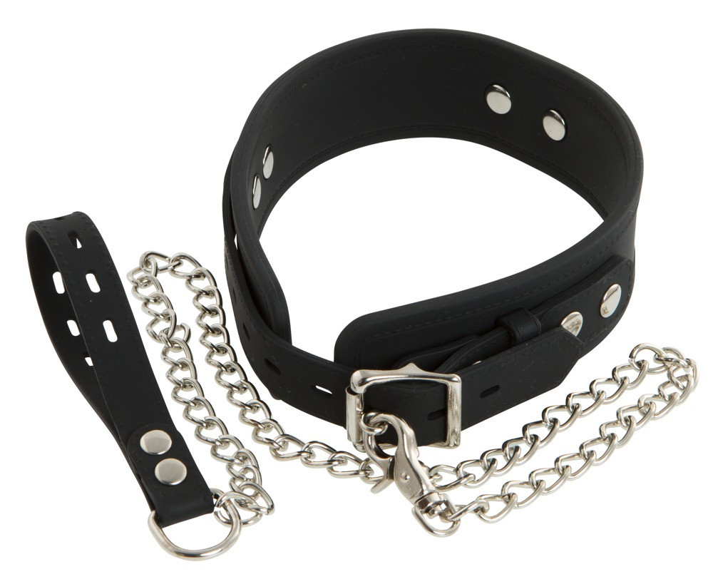 Силиконовый ошейник с поводком для БДСМ и ролевых игр Bad Kitty Silicone Collar and Leash от Orion all