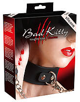 Силиконовый ошейник с поводком для БДСМ и ролевых игр Bad Kitty Silicone Collar and Leash от Orion all, фото 2