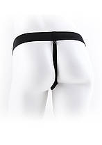 Реалістичний порожнистий страпон Vibrating Hollow Strap-On with Balls 9" all Оригінал, фото 4