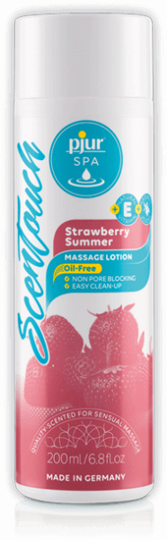 Масажний лосьйон Pjur SPA ScenTouch Message Lessage Loion Strawberry Summer 200 мл з ароматом клубники all Оригінал