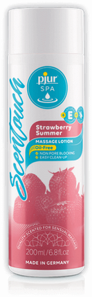 Масажний лосьйон Pjur SPA ScenTouch Message Lessage Loion Strawberry Summer 200 мл з ароматом клубники all Оригінал, фото 1