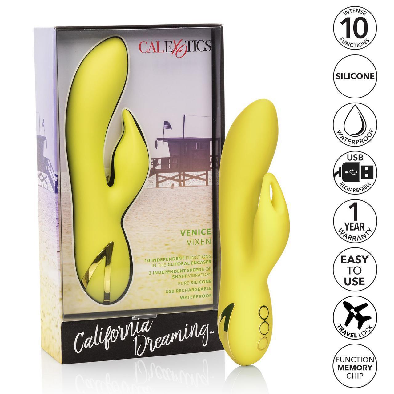 Вибратор California Dreaming Venice Vixen с клиторальным стимулятором all Оригинал