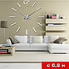 3D годинник Timelike™ 100 см настінний великий Палички-W білий, фото 3