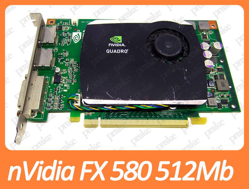 Відеокарта nVidia FX 580 512Mb PCI-Ex DDR3 128bit (2 x DP + DVI)
